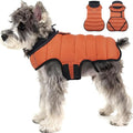 MIGOHI Lightweight Dog Coat, Windproof Dog Jacket, Puffer Jacket for Small Dogs, Padded Vest with Reflective Strips, Warm Snow Vest in Cold Weather, Easy On Hook & Loop Belly, Caramel, S