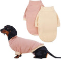 IECOii 2 Pack Dog Fleece Sweater for Small Dogs, Warm Dog Turtleneck with Stretch for French Bulldog, Cozy Fall Winter Pullover Dogs Sweatshirt with Sleeve, Indoor & Outdoor Sweaters for Walking, L