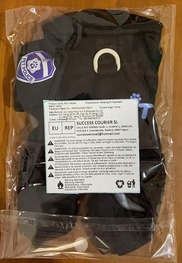 Dog Hoodie Security Clothes Tracksuit 4 Legs Jumpsuit Fleece Sweater Winter Sweat Shirt Warm Cotton Hoodies for Small Dog Medium Large Cat Black 3XL