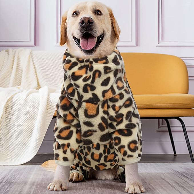 ROZKITCH Dog Winter Pajamas, Pet Windproof Warm Cold Weather Jacket Vest with Luminous Zipper, Jumpsuit Apparel Outfit Clothes for Small Medium Large Dog Brown S