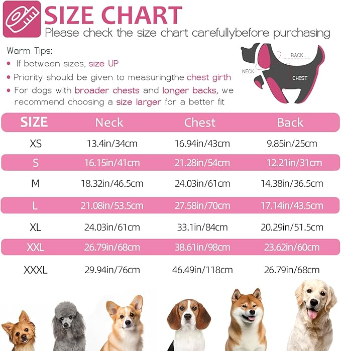 Dog Winter Coat with Harness, Dog Jacket, Pet Clothes with Zipper on Back, Waterproof Windproof Warm Vest, Reflective Cold Weather Coats, for Small Medium Large Dogs, Thick, Pink, XL