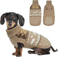 Lelepet Dachshund Sweater, Turtleneck Dog Sweaters for Small Dogs, Warm Pullover Knitted Pet Coat, Cold Weather Dachshund Clothes, Fall/Winter Cozy Outfit (XS-XL)