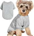 Puppy Sweater for Small Dogs Clothes Warm Winter Cat Clothe Pet Sweatshirt Knitwear Doggie Kitten Clothing, Grey, Large