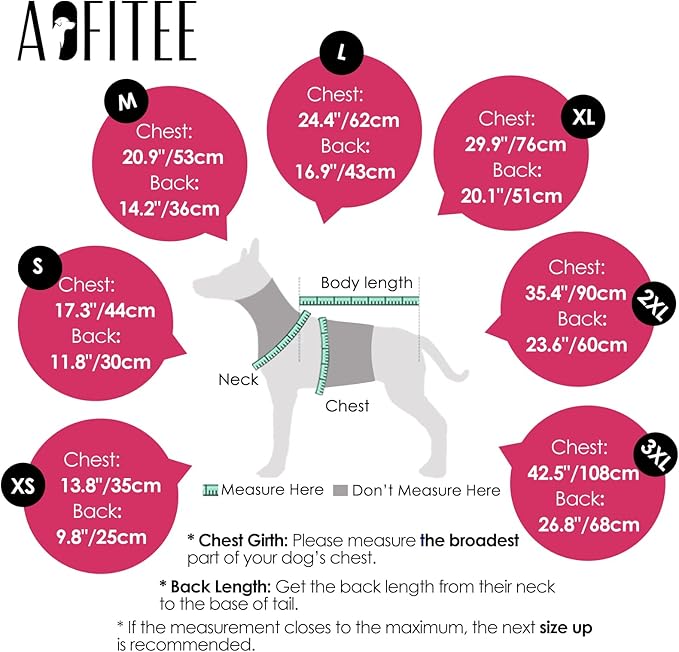 AOFITEE Dog Coat for Large Dogs, Waterproof Dog Jacket Winter with Harness Built in, Warm Fleece Pet Puffer Jacket with Zipper, Cold Weather Coats for Dogs, Reflective Pet Snowsuit, Pink XXL