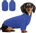 Queenmore Small Dog Sweater,Warm Pullover Dog Sweaters for Small Dogs Boys Girls,Soft Winter Doggie Sweaters,Thick Warm Dogs Clothes for Chihuahua,Dachshund,Yorkie(Royal Blue,S)