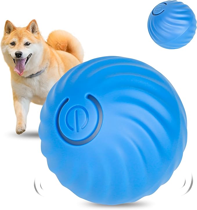 NEOALLYPETS Smart Interactive Dog Toy Ball, Active Rolling Wicked Ball with Automatic Bouncing and Rotating for Puppy/Small Dogs Durable, Chewable, USB Recharger and Fun Gift Toy to Dog (Large)