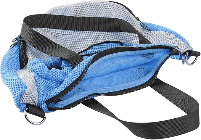 Adjustable Cat Bathing Bag Anti-Bite & Anti-Scratch Bath Washing Mesh Grooming Bag Shoulder Pet Carrier Hands-Free Bag for Small Cats