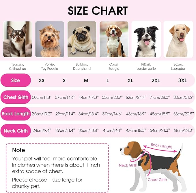 Queenmore Dog Sweater for Large Breeds, Long Sleeve Warm Dog Sweaters, Turtleneck Knitted Pullover Pet Clothes, XL Dog KintSweater, Cat Knitwear, Fuchsia XL