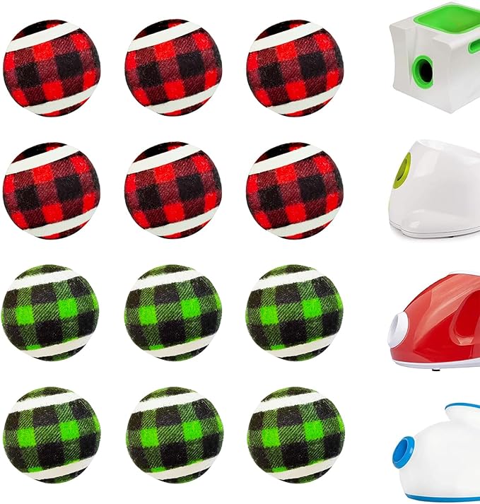 X-Small Dog Tennis Balls Dog Toys Ball 1.5" Pack of 12, Fit Ball Launchers,Christmas Dog Toys,Christmas Dog Gifts