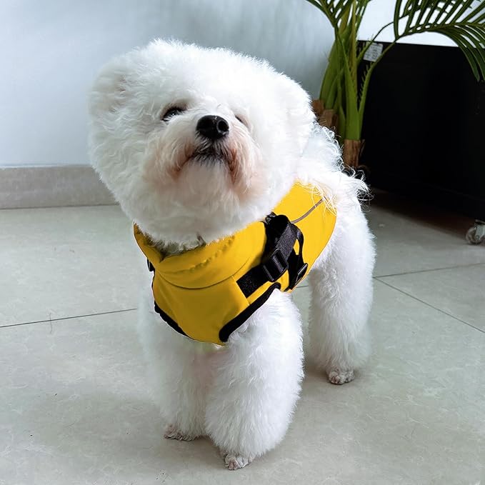 Dog Winter Coat Reflective Water-Resistant Jacket, Fleece Lined Windproof Puppy Coat with Back Zipper & D-Ring, Cold Weather Dog Coats for Small Medium Large Dogs (XL, Orange)
