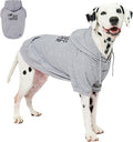 Tuff Pupper Dog Hoodie | Premium Quality 100% Organic Cotton | Ultra Soft Interior for Superior Comfort | Elastic Cuffs & Drawstring for Warmth | Stretch Fit Suitable for All Breeds (Gray, XL)