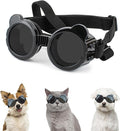 Namsan Dog Goggles Small Breeds, UV Protection Dog Glasses for XSmall to Small Dogs, Chihuahua Sunglases Windproof Dustproof Driving Eye Protection, Adjustable, Panda Black