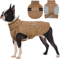 FUAMEY Winter Warm Coat: Fleece Turtleneck Dog Jacket, Thick Waterproof Windproof Coats for Cold Weather. Snowsuit Vest for Small to Large Dogs.
