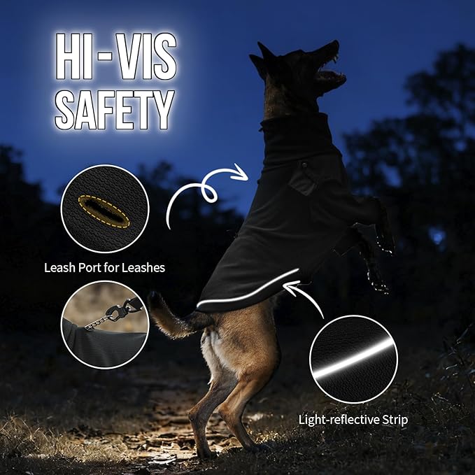 OneTigris Dog Sweater - Turtleneck Thick Dog Sweater for Medium Large Dogs, Warm Clothes for Cold Weather, Soft Lightweight and Stretchy Winter Coat for Christmas Thanksgiving