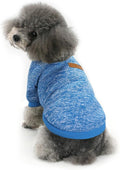 Idepet Pet Dog Classic Knitwear Sweater,Soft Fleece Coat for Small,Medium,Large Dog,Warm Pet Dog Cat Clothes,Soft Puppy Customes (XL, Blue)