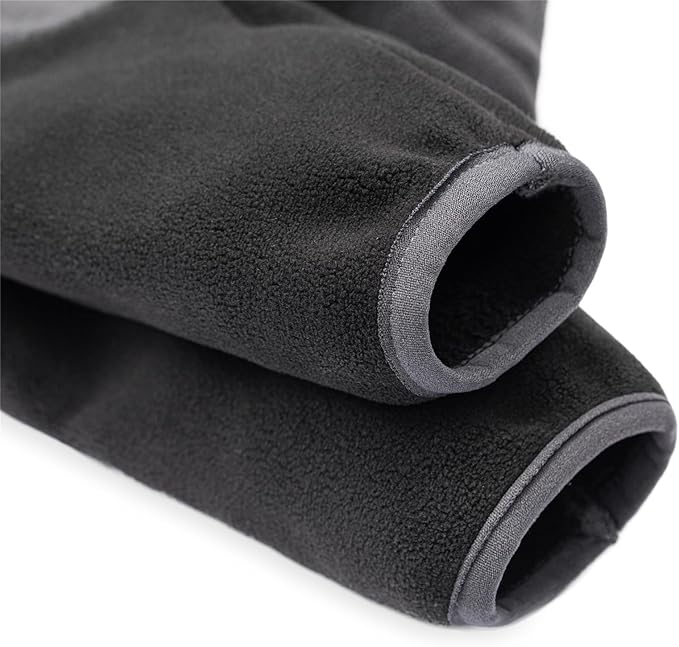 Fleece Dog Coat for Small Medium Dog,Pullover Pajamas Jumpsuit Bodysuit Puppy Coats with Legs, Pet Windproof Warm Cold Weather Jacket Full Body Vest Cozy Snowsuit Outfit Clothes (Black, XS)