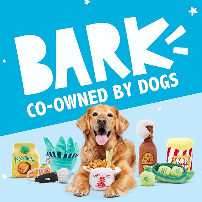 Barkbox 2 in 1 Interactive Plush Dog Toy - Rip and Reveal Toy for Dogs and Puppies - Stimulating Squeaky Pet Toys | Sub Zero Camping Hero (Small)