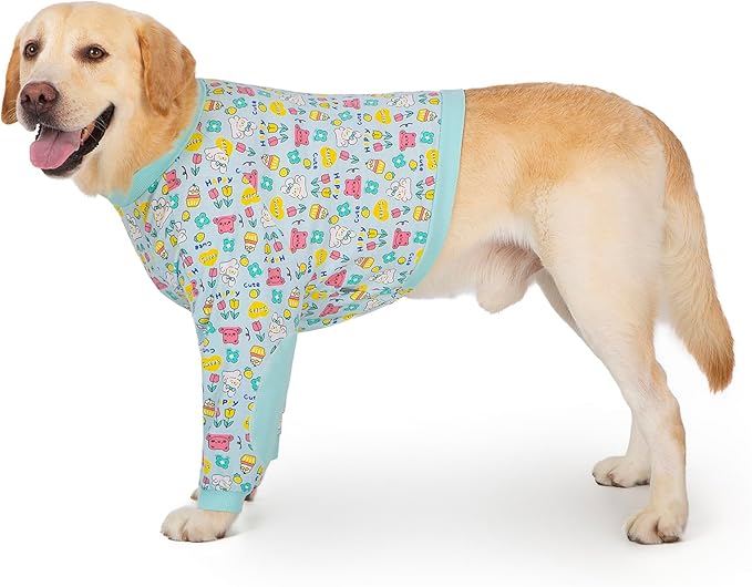 Dog Recovery Shirt for Front Legs, Dog Elbowpads Sleeve Protect Dogs Elbows Arms,Stop Licking Joints After Surgery, Help with Injury Healing Covers The Wound, Cone Alternatives (Blue, 3XL)
