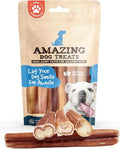 Amazing Dog Treats Bully Sticks 6 Inch - Extra Thick, Long Lasting - 25 Pcs/Pck