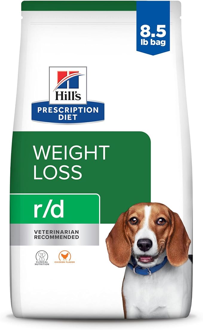 Hill's Prescription Diet r/d Weight Reduction Chicken Flavor Dry Dog Food, Veterinary Diet, 8.5 lb. Bag
