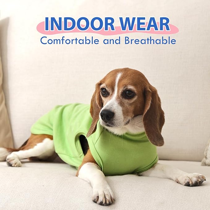 Dog Sweater Fleece Vest - Green, M - Pullover Warm Jacket | Stretchable Small Dogs Sweatshirt, Lightweight Winter Sweater,Shih Tzu,Birthday Pet Outfit