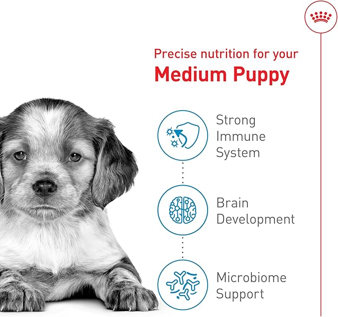 Royal Canin Size Health Nutrition Medium Puppy Dry Dog Food, 4 lb Bag