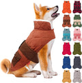 KYEESE Dog Coat Warm Pet Winter Puffer Coat with Leash Hole Thick Cat Clothes with Pocket Waterproof Dogs Jacket with Fleece Lined Soft Pet Sweater for Cold Weather Windproof Dog Coats for Small Dogs