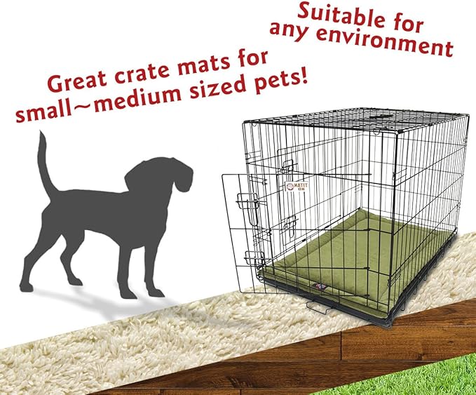 Majestic Pet Orthopedic Memory Foam Dog Crate Mat - Plush Pet Bed Pad for Crates & Kennels | USA Crafted | 30"x21" Villa Fern