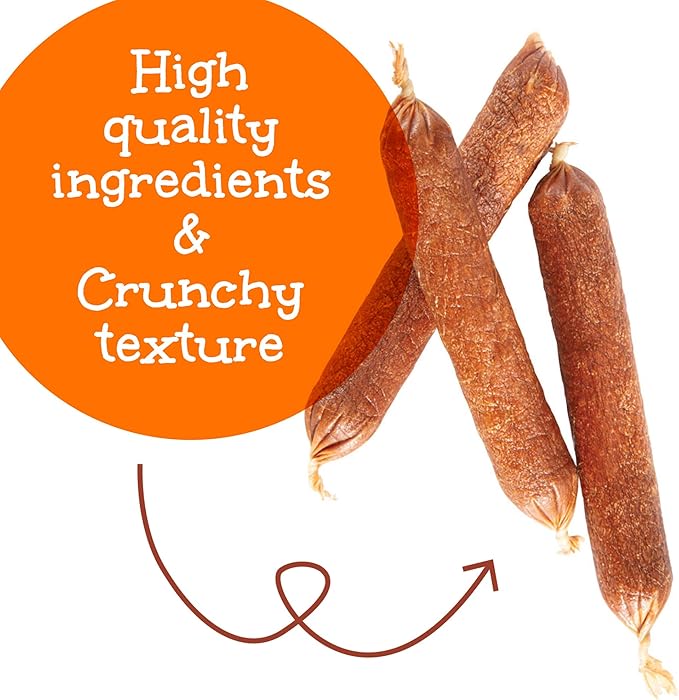 Happy Howie's Sausage Treats - Healthy Dog Treats, Flavorful, Slow Cooked, Natural Ingredients, Chewy, Hormone Free - Turkey, (Pack of 3)