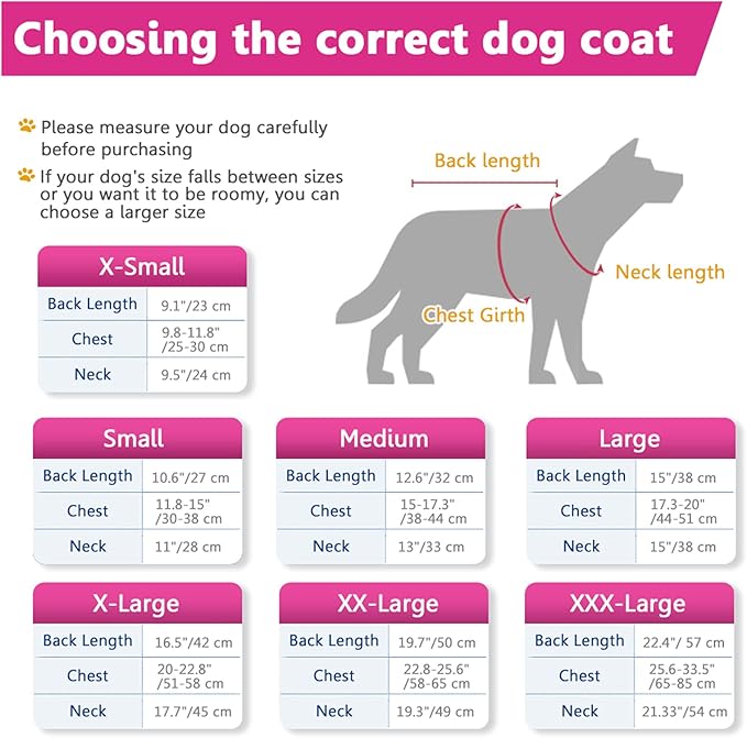 Fleece Hoodie for Dogs - Windproof Waterproof Coat, Winter Warm Jacket, Cold Weather Pet Apparel Clothes Vest for Small Medium Large Dogs (L, Pink)