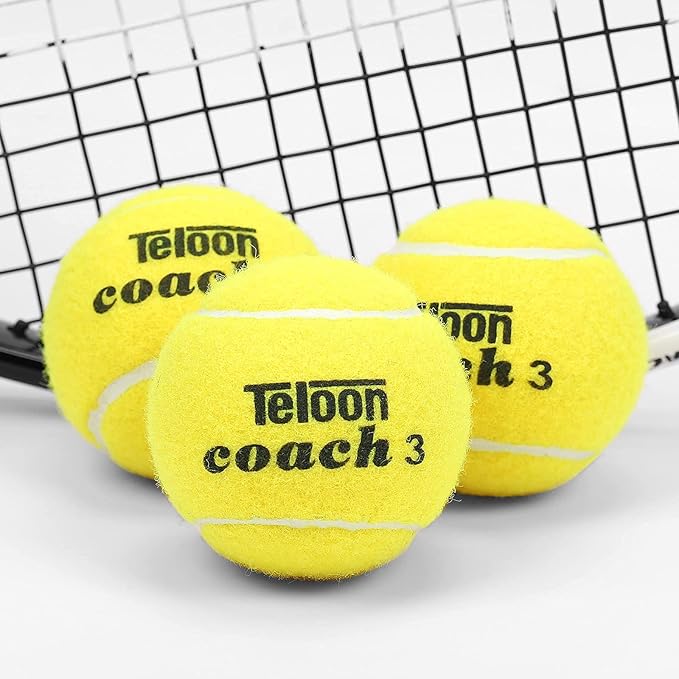 Teloon Pressure Training Tennis Balls-12 or 18 Count-Mesh Carry Bag，4 Colors Available，Pressureless Training Exercise Tennis Balls for Beginners.