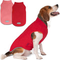 cyeollo 2 Pack Medium Dog Fleece Sweater, Stretchy Sweatshirt Pullover Small Dog Vest with Reflective Stripe Pet Clothes Lightweight Pet Sweaters for Medium Dogs Size, Red & Fuschia XL