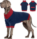 Dog Sweaters for Large Dogs XXXL, Warm Dog Sweater with Harness Hole, Christmas Pullover Sweaters for Dogs Boy Girl, Winter Turtleneck Pet Jumper for Doberman, Great Dane, NavyBlue 4XL