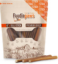 FOODIEPAWS 6 Inch Jumbo Bully Sticks for Dogs, 10 Pack | All Natural, Grass-Fed Beef | Extra Thick, Rawhide-Free & Fully Digestible Chews | Odor-Free, Long Lasting Dog Treats for Medium & Large Breeds