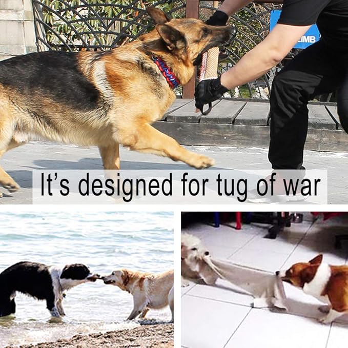 Storystore Dog Tug Toy Dog Training Bite Pillow Jute Bite Toy - Best for Tug of War, Puppy Training Interactive Play - Interactive Toys for Small and Medium Dogs