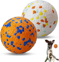 2Pcs Super Bouncy Dog Balls, Fun Indestructible Tennis Balls for Aggressive Chewers, Durable Floating Fetch Toys for Medium and Large Dogs with Lifetime Replacement