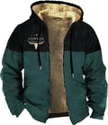 Men's Western Aztec Jackets Hooded Cowboy Hoodie Warm Full Zip Ethnic Vintage Long Sleeve Coat Fall Winter Tops