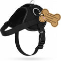 Bark Appeal Black No-Pull Dog Harness for Large to Extra Large Sized Pets – Adjustable, Reflective Vest with 3 Leash Clips for Added Control, Easy Walks & Training – XL
