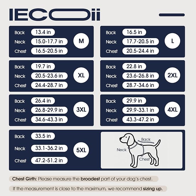 IECOii Dog Coat for Winter - Waterproof & Warm Dogs Coats, Reflective & Adjustable Jacket for Outdoor Cold Weather, Mashine Washable, Khaki, Sizes L