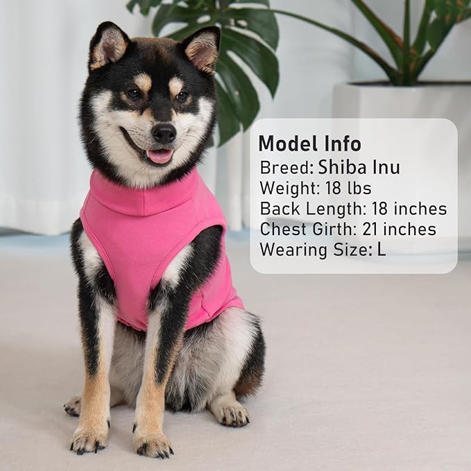 KYEESE 2Pack Dog Sweater Stretchy Dog Sweaters for Large Dogs Pullover Dogs Clothes Soft Pets Sweatshirt Turtleneck Pet Coats
