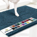 Muddy Mat® Original Dog Door Mat for Muddy Paws, Super Absorbent Microfiber, Non-Slip Washable Pet Rug, Quick Dry Chenille Entryway Carpet, Machine Washable Indoor Outdoor mat, Atlantic Blue 36"x120"