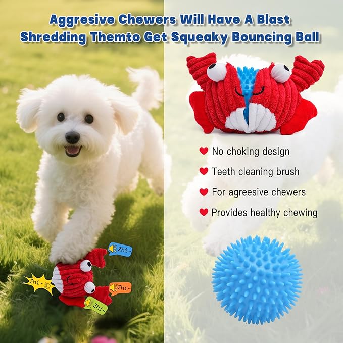 Dog Toys for Aggressive Chewers,Squeaky Dog Toys to Keep Them Busy,No Stuffing Interactive Dog Chew Toys,Suitable for Medium,Large and Small Dogs (Yellow Fish)