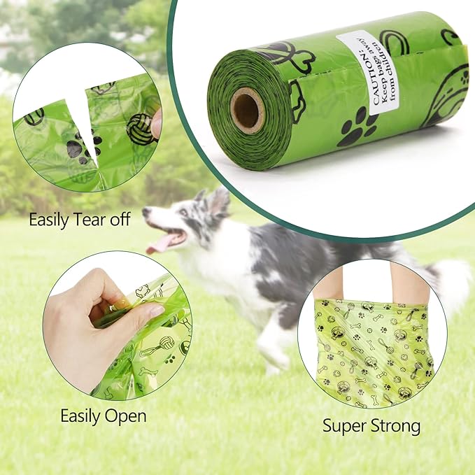 Dog Poop Bag(720 Count), Leak Proof Dog Bags for Poop Refills Rolls - Extra Strong Doggie Poop Bags Scented - 9X13 Inches with a dispenser Pet Waste Bags