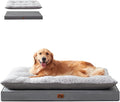 Orthopedic Dog Bed for Ctrate, Waterproof PillowTop Pet Bed for Medium Large Size Dogs, Egg-Crate Foam Dog Crate Mat with Removable Washable Cover, 2-Layers Kennel Pad 47"L x 39"W, Dark Grey