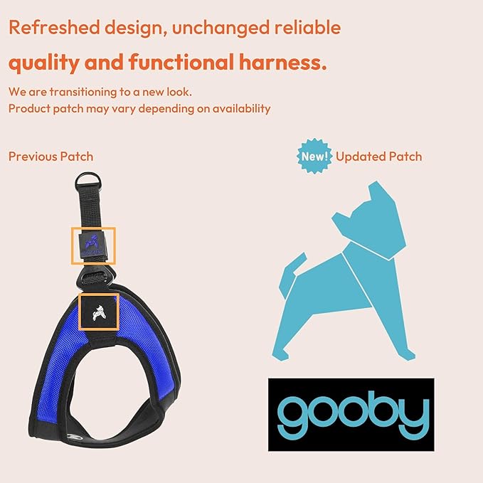 Gooby Escape Free Easy Fit Harness - Black, X-Small - No Pull Step-in Patented Small Dog Harness with Quick Release Buckle - Perfect On The Go No Pull Harness for Small Dogs or Medium Dog Harness