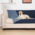 Dog Bed Cover for Pets - Blankets Rug Pads for Couch Protection Waterproof Bed Covers Dog Blanket Furniture Protector Reusable Changing Pad (Navy Blue+Stone Blue, 82"x102")