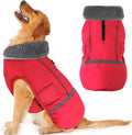 Dogcheer Warm Dog Coat, Fleece Collar Winter Dog Clothes, Reflective Pet Jacket Apparel for Cold Weather, Waterproof Windproof Puppy Snowsuit Vest for Small Medium Large Dogs X-Large