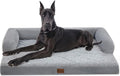 Orthopedic XXL Dog Beds, Waterproof Egg Crate Foam Big Pet Bed for All Breed Sized Dogs 53x42Inch, Washable Extra Large Dog Couch Bed with Removable Cover and Non-Slip Bottom, Grey