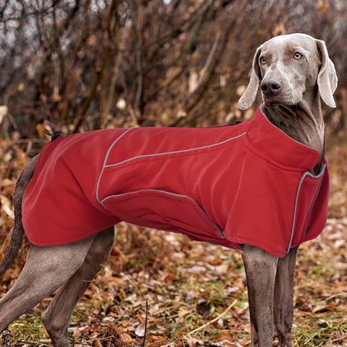 MIGOHI Waterproof Dog Jacket,XL Dog Coat,Reflective XL Fleece Jacket for Dogs,Extra Large Winter Coat Snowsuit,Large Snow Clothes for Dogs Male Female,Australian Shepherd,Beagle,XL,Red