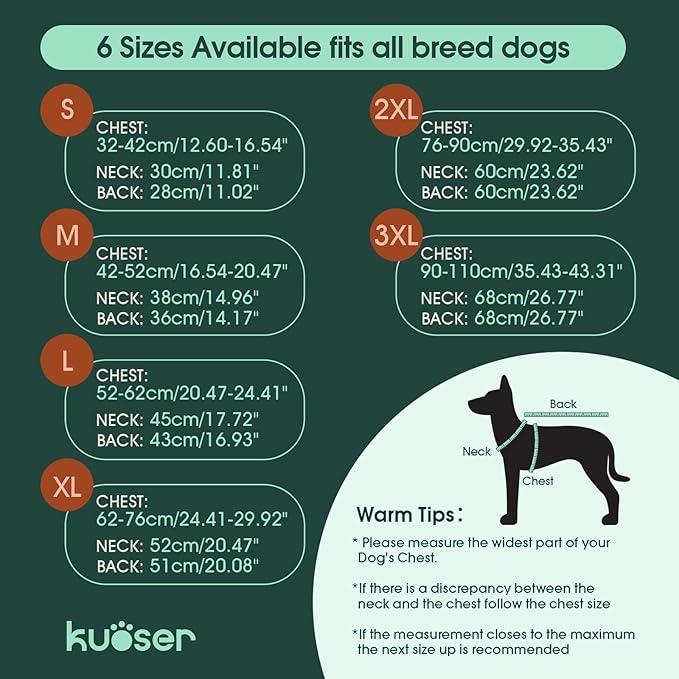Kuoser Dog Coat, Dog Jackets for Small Dogs, Winter Reflective Puppy Puffer Jacket, Waterproof Dogs Snowsuit with Fleece Lining, Turtleneck Pet Vest Apparel for Cold Weather